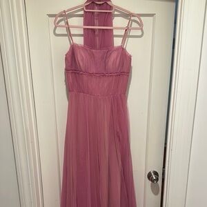 Elegant Pink Sleeveless Dress